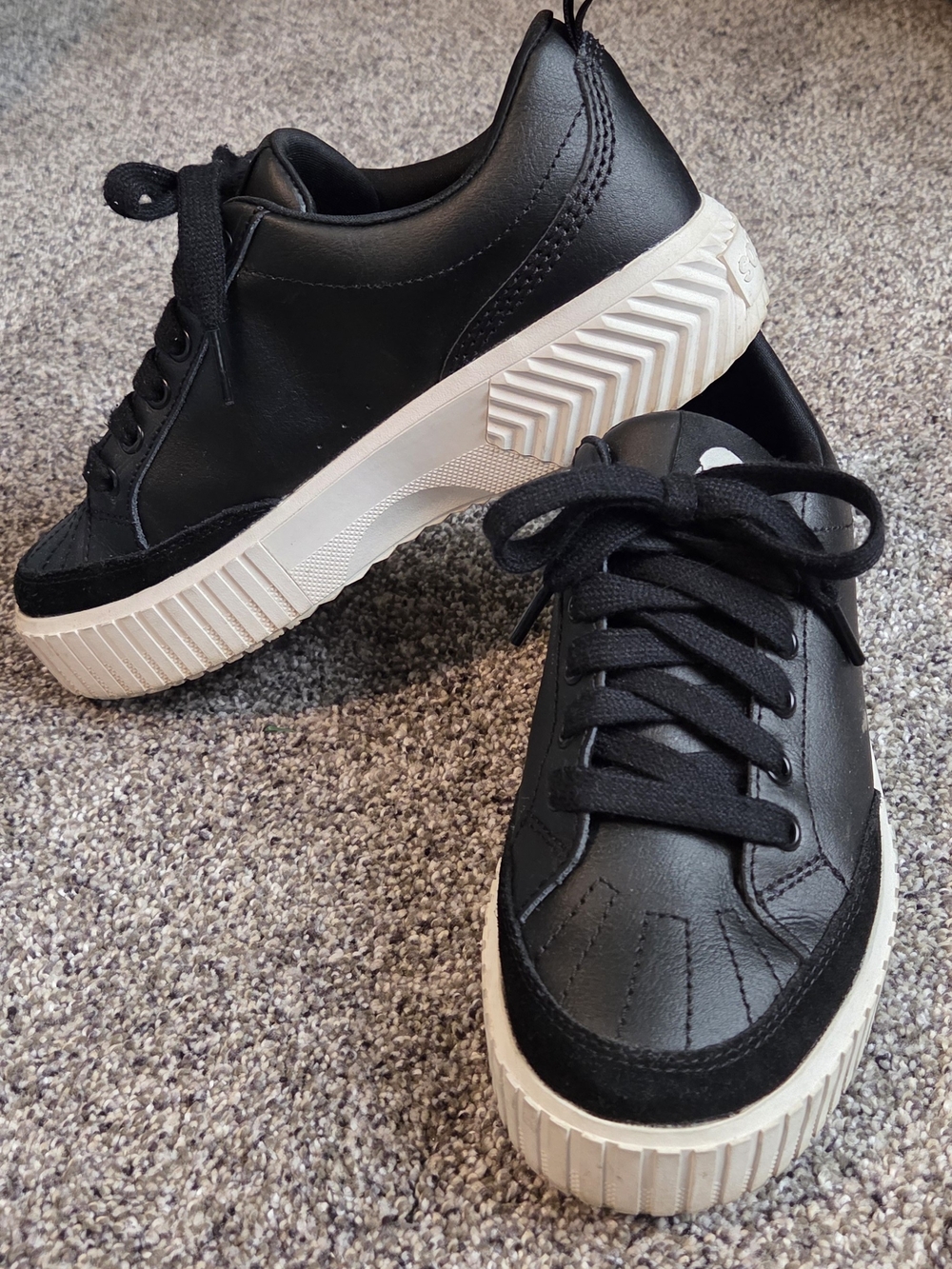 Sorel Ona Ave Black Waterproof Platform Sneakers Sz. 8.5 - Picture 3 of 5